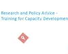 UNIDO Research and Policy Advice - Training & Capacity Development